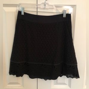 Loft pull-on black skirt with detail. Size 2P